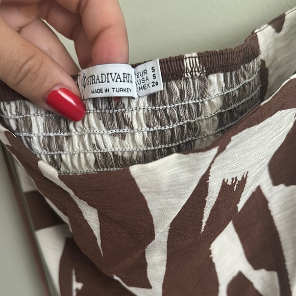 Stradivarius Brown and White Patterned Women's Dress - Picture 2 of 5